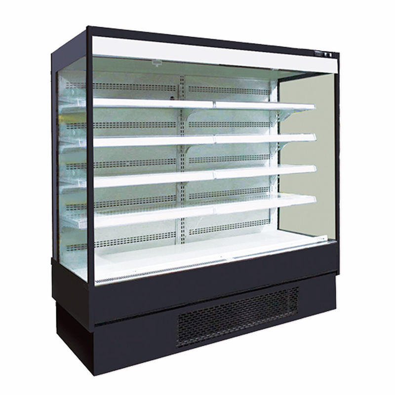 6FT White Color Open Display Fridge for Supermarket with LED Lighting