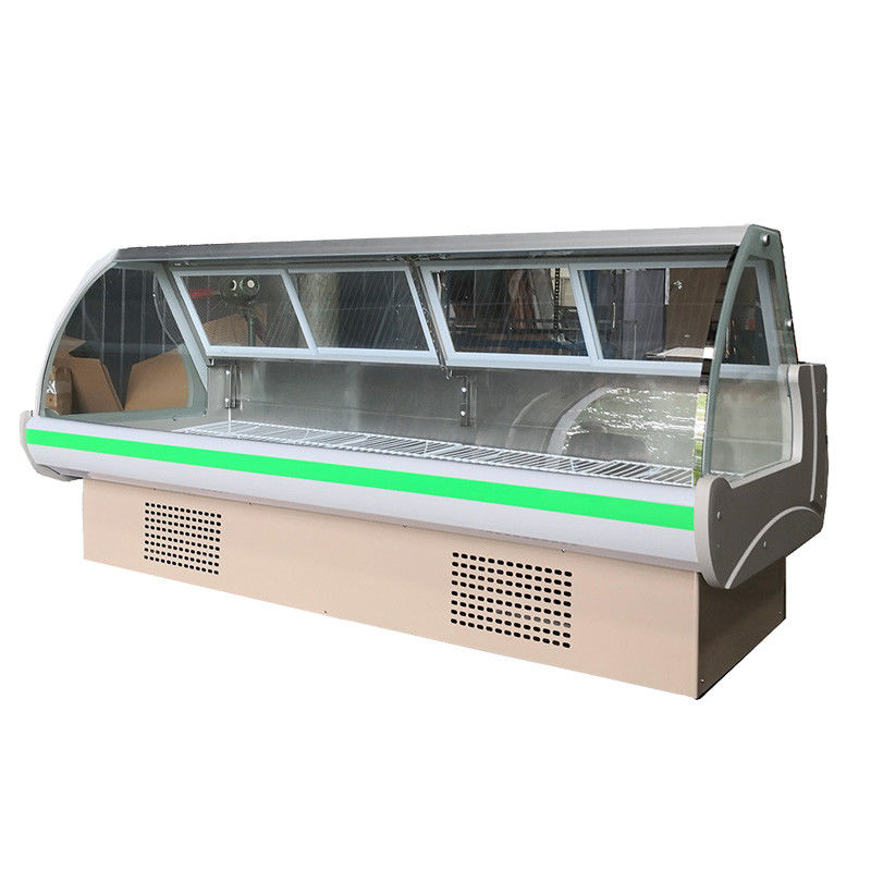 Refrigerated Cold Deli Showcase Cooler 2.5m Static Cooling With Front