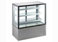Flat Glass Mirror Staineless Steel Refrigerated Bakery Display Case 600Liter