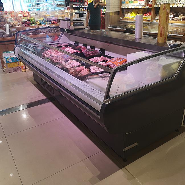 Open Fresh Meat Chiller Deli Display Fridge For Supermarket 1250 * 1160