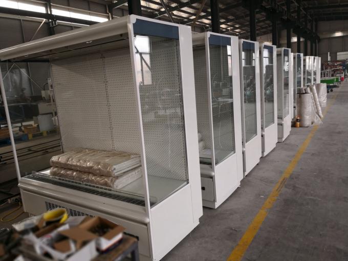 Cold Food Display Fridge Commercial Open Refrigerator For School ...