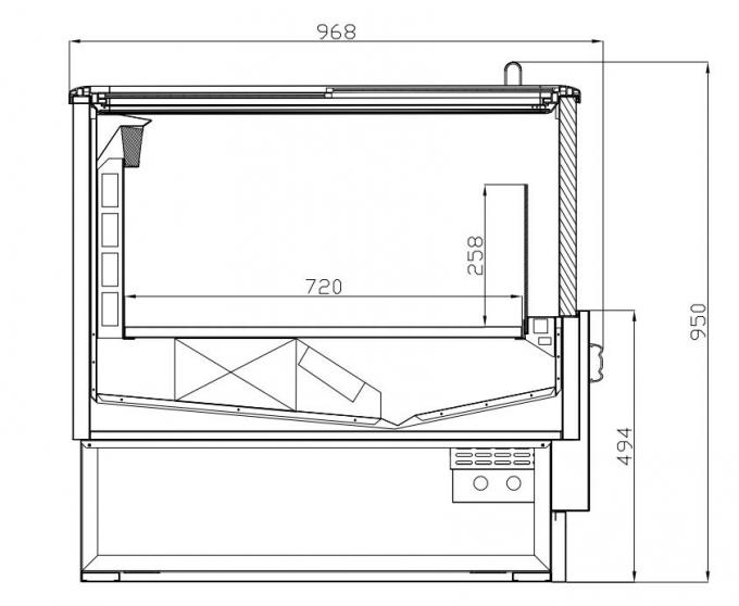 R290 Combined Plug-In Ventilated Island Freezer With Ultra Large Glass ...