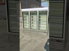Stand Up Glass Door Freezer With Frameless Triple Glazed Anti-Fog Glass Door
