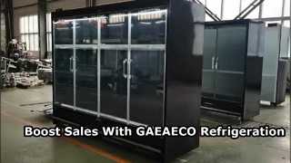 GAEAECO Glass Door Multideck Fridge Energy Efficient Cooling