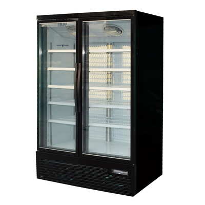 Ice Cream Glass Door Display Freezer With Inner Vertical LED Lights
