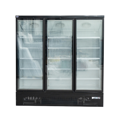 Frozen Foods Glass Door Freezer With Auto Evaporation Water Tray