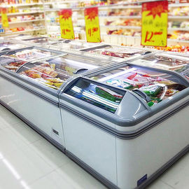 Commercial Supermarket Chest Display Freezer Static Cooling Combined Energy Saving