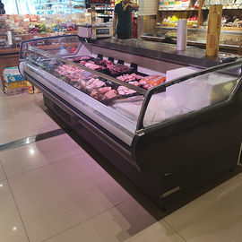 R404a Refrigerant Deli Display Fridge Deli Meat Display Case Self Served 420L 2500mm