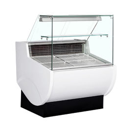 Slim Design Deli Display Fridge Refrigerated Meat Showcase Counter With Back Storage Cabinets