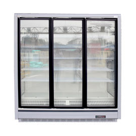 Supermarket Commercial Display Freezer With Glass Door , Carel Digital Thermostat
