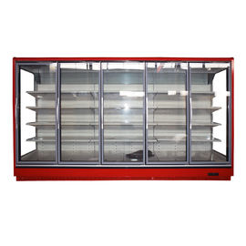 Space Saving Multideck Display Fridge Upright Glass Door Supermarket Refrigerator