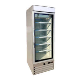 Energy Saving Upright Glass Door Freezer , Single Door Beverage Cooler R290 Refrigerant
