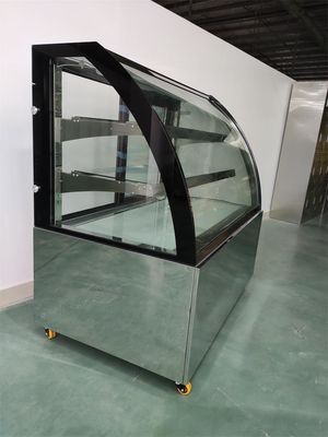 Curved Refrigerated Bakery Display Case Using Secop Compressor