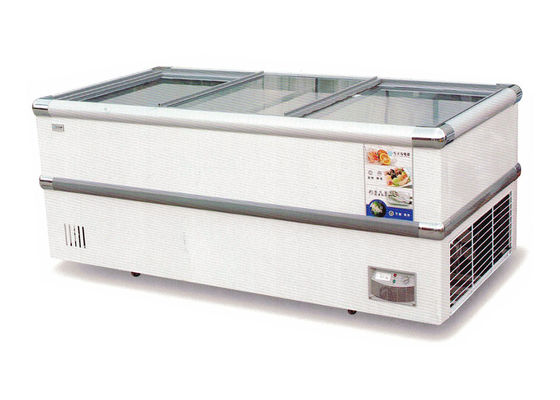 2000mm Static Cooling Supermarket Island Freezer Mechanical