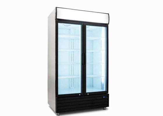 220V Two Glass Door Commercial Deli Display Fridge Air Cooling