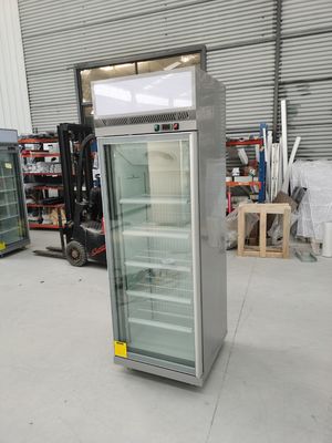Auto Defrosting Fan Cooling Single Glass Door Freezer For Frozen Food