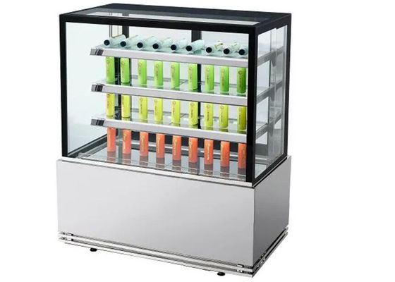 Counter Bakery Refrigerator Showcase With Straight Glass 3pcs Up Shelf
