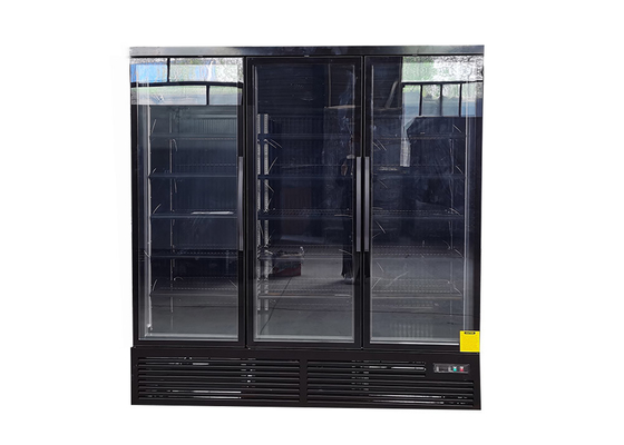 Supermarket Beverage Upright Door Freezer With Self-Contained Refrigeration System