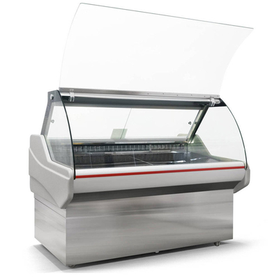 Front Curved Glass Deli Display Fridge For Display Storage