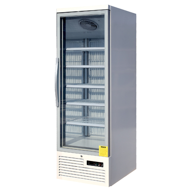 Upright Double Glazed Glass Door Display Refrigerator For Supermarket