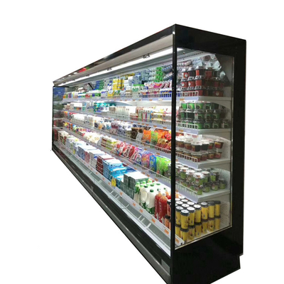 Commercial Refrigerated Cabinet With Full Glass Sides And Side Mounted Lights