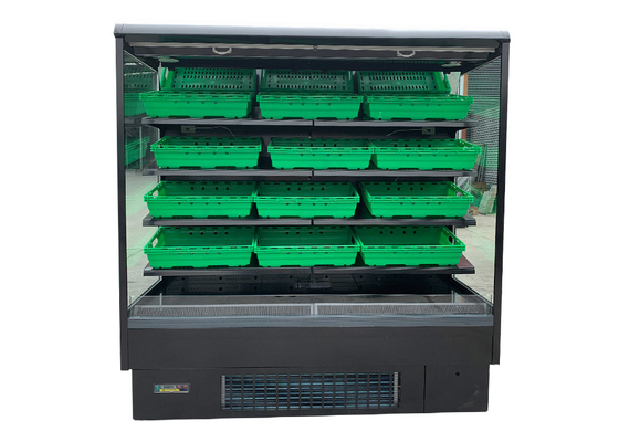 Self Contained Open Face Vertical Multi-deck Display Fridge with basket