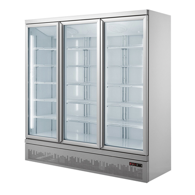 Commercial Display Freezer With Anti-Fog Glass Doors Front