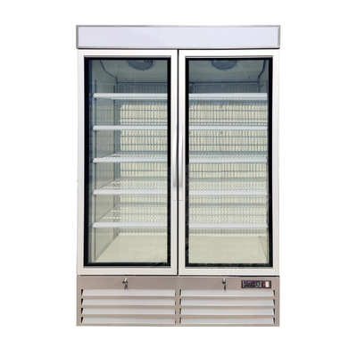 Vertical Glass Door Merchandiser Freezer With LED Cabinet Lights