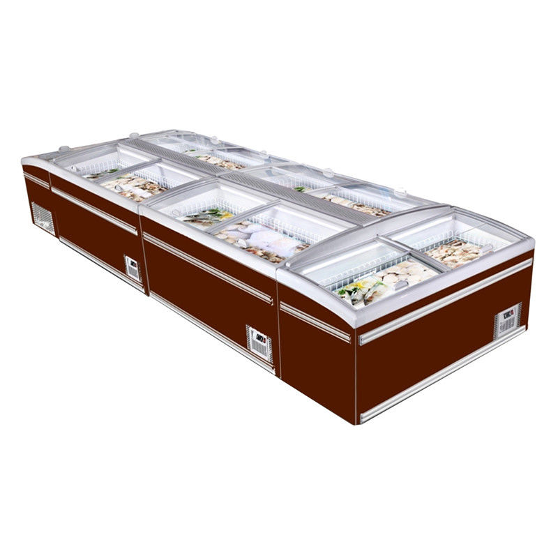 Frost Free Commercial Combi Island Freezer With EBM Fan Motor For Condenser