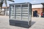 Multideck Commercial Stainless Steel Glass Door Freezer Cabinet R404a