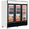 High Efficiency Upright Glass Door Freezer Long Handle Showcase Refrigeration Display Case