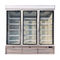 Commercial Display Upright Glass Door Freezer Refrigerator For Frozen Foods