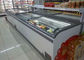 Curved Glass Door R290 2500mm Supermarket frost free island Chest Freezer