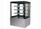 Flat Glass Mirror Staineless Steel Refrigerated Bakery Display Case 600Liter