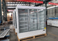 White Three Swing Glass Door Merchandiser Refrigerator With LED Lighting