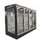 Customized Multideck Sliding/Hinged Glass Door Display  Cabinet with Frameless Double Glazed Anti-Fog Glass Doors