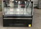 1250mm plug in Serve over display counter with front lift-up Straight glass door