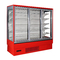 Plug-in Multideck Swing Glass Door Display Freezer for Supermarket with SANYO/Secop Compressor for Frozen Foods