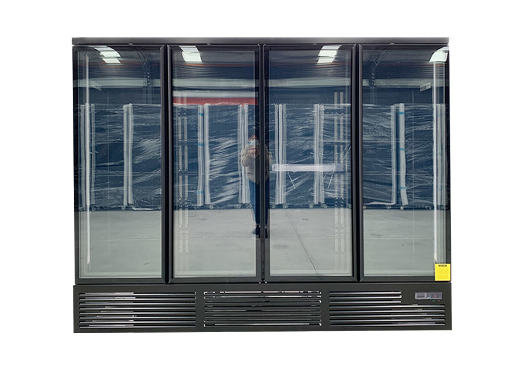 Window Freezer Plug In Heavy Duty Four Door Commercial Glass Door Display Freezer In ...