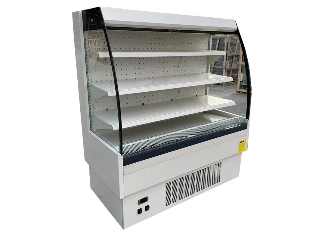 28" White Horizontal Open Air Merchandiser Cooler R290 Plug In