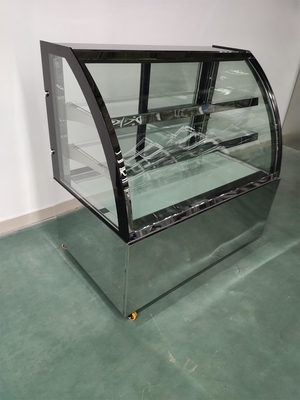 Pastry Store Display Showcase Freezer With Two Easy-Cleaning Glass Shelves