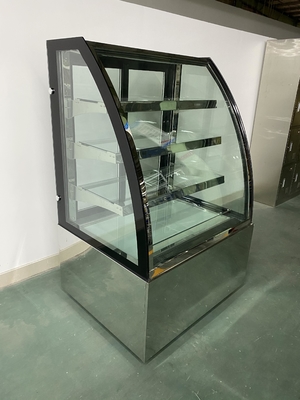 Convenient Store Bakery Display Refrigerator With Triple Glass Shelves