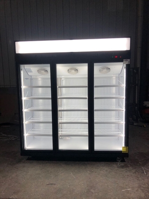 Customized Pizza Glass Door Merchandiser With Top Mounted Condensing Unit