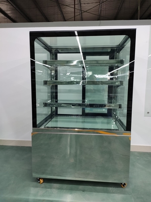 Pastry Display Refrigerated Showcase With Front Straight Triple Glazed Anti-Fog Glass