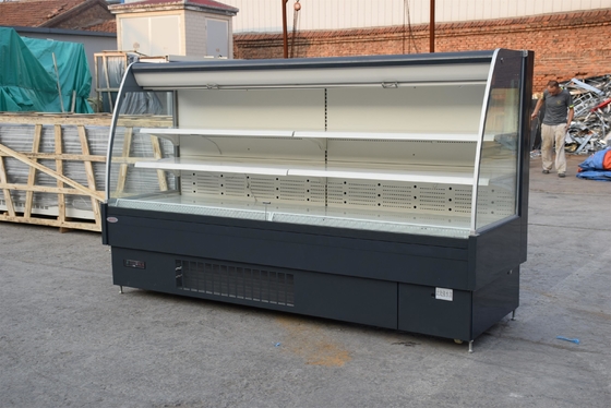 Adjustable Shelves Open Merchandiser Cooler Electric With LED Lights