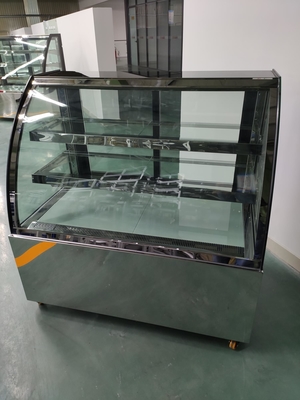 Energy Saving Bread Refrigerator With 2PCS Up Glass Shelves
