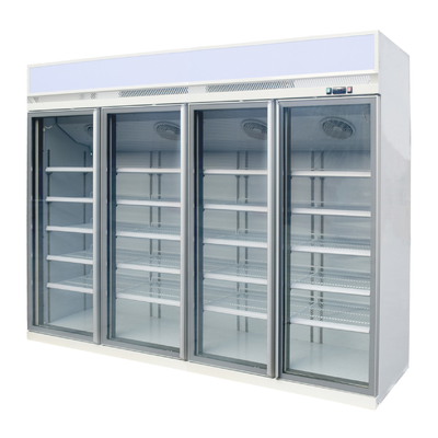 Commercial Glass Door Refrigerator Freezer Combo With 4doors