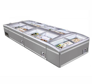 Full Baskets Dividers Cooler Fridge With Sliding Glass Doors