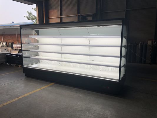 Open Cold Display Case Energy Saving Open Display Fridge , Open Air Refrigerated Display Cases