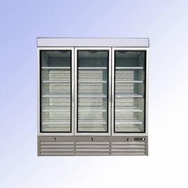 220V 50H Upright Glass Door Freezer Beverage Glass Display Cooler 1380L Display Volume